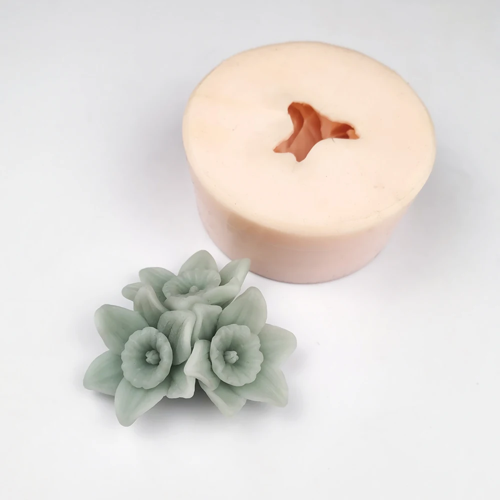 PRZY HC0089 Форма для мыла из силикона с цветами 3D, формы для свечей, форма для ароматов, форма для изготовления форм, формы для смолы, форма для кремния, экологически безопасная.