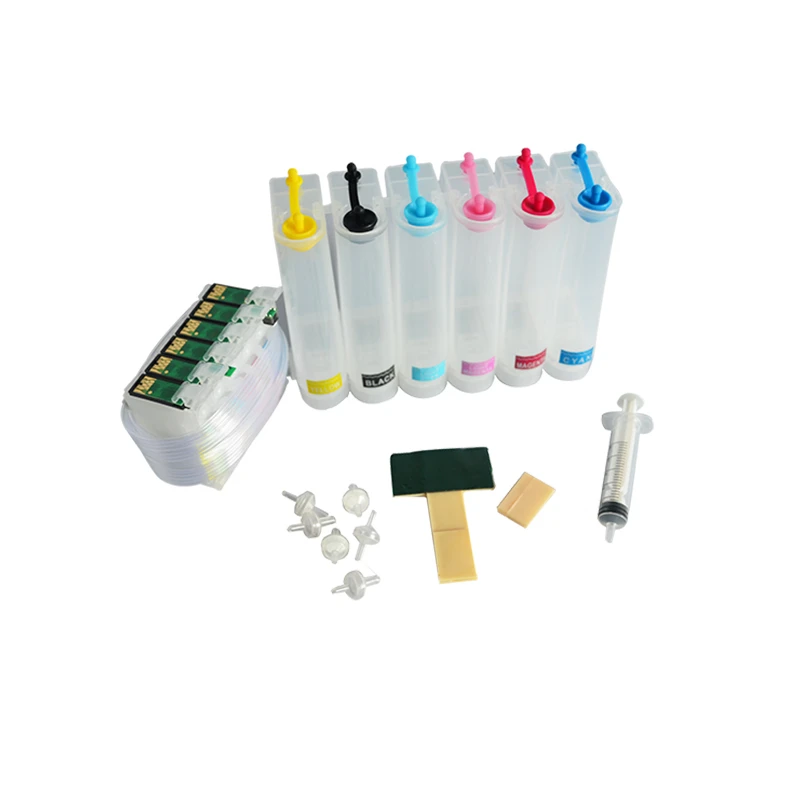 

Free Shipping Continuous Ink Supply System 6Colors CISS Ink Tank For EPSON STYLUS PHOTO R270 R290 R390 R590 T50 RX690 XP850