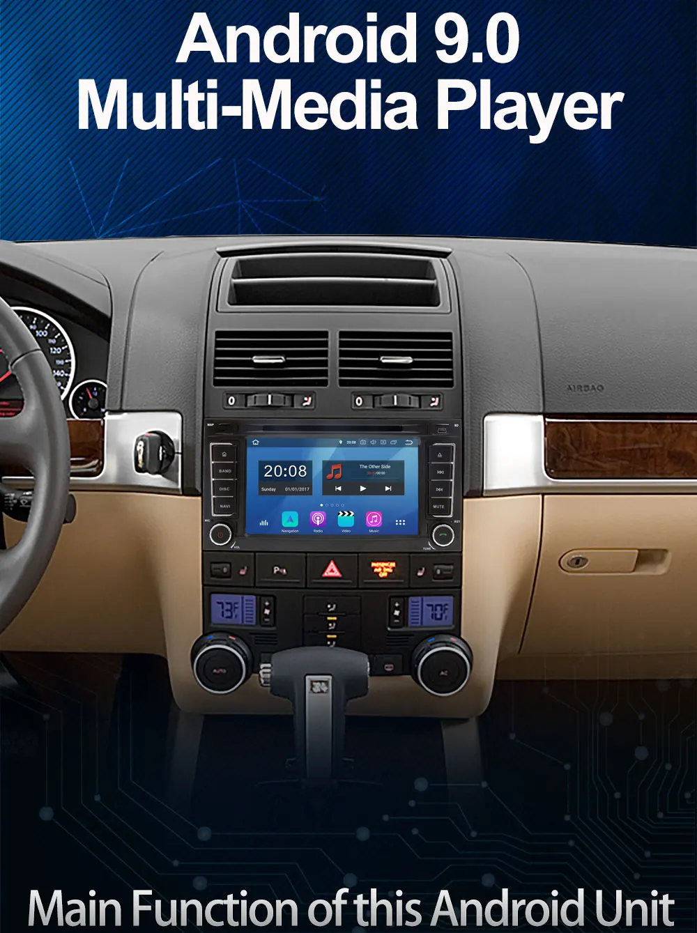 5 USB порт Android 9,0 Восьмиядерный автомобильный dvd-плеер для Volkswagen VW Touareg 2004-2011 T5 Multivan/Транс порт er 2004-2009 Автомагнитола