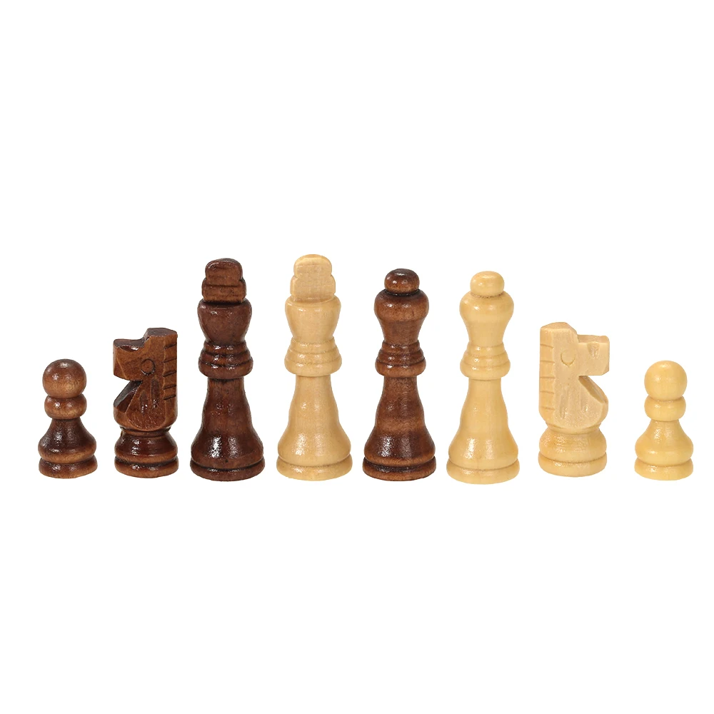 

Wooden Chess Set International Chess Entertainment Game Chess Set with Folding Board