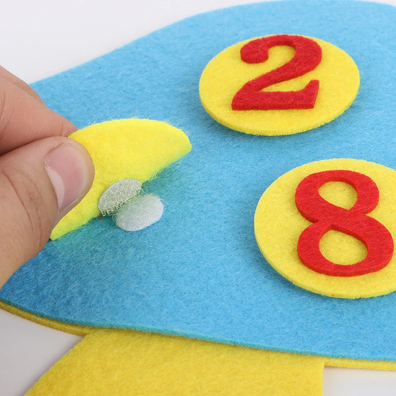 Детский набор для самостоятельного изготовления из фетра "Распознавание четных и нечетных чисел".