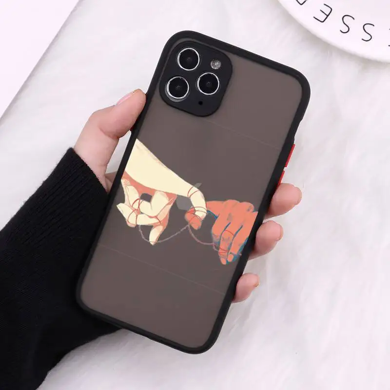 

Finger Art Aesthetic Hand Phone Case Matte Transparent For iPhone 12 Mini 11 Pro XR XS Max 7 8 Plus