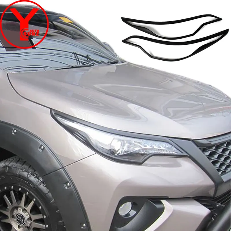 Черный основной светильник для toyota hilux fortuner sw4 2016 2017 2018 2019 ABS аксессуары стайлинга