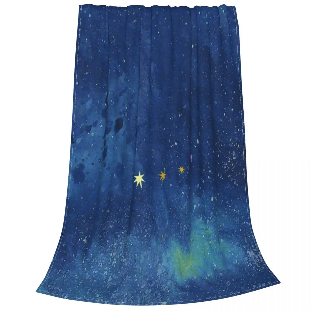 

The Starry Sky Blanket Flannel Print Stars Portable Ultra-Soft Throw Blankets for Bedding Bedroom Bedding Throws