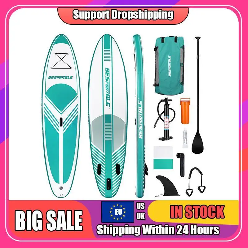 

BESPORTBLE Paddle Board Premium Inflatable Paddle Board Stand up Paddle Board Bonus Manual Pump Ankle Leash Repair Kit for Adult