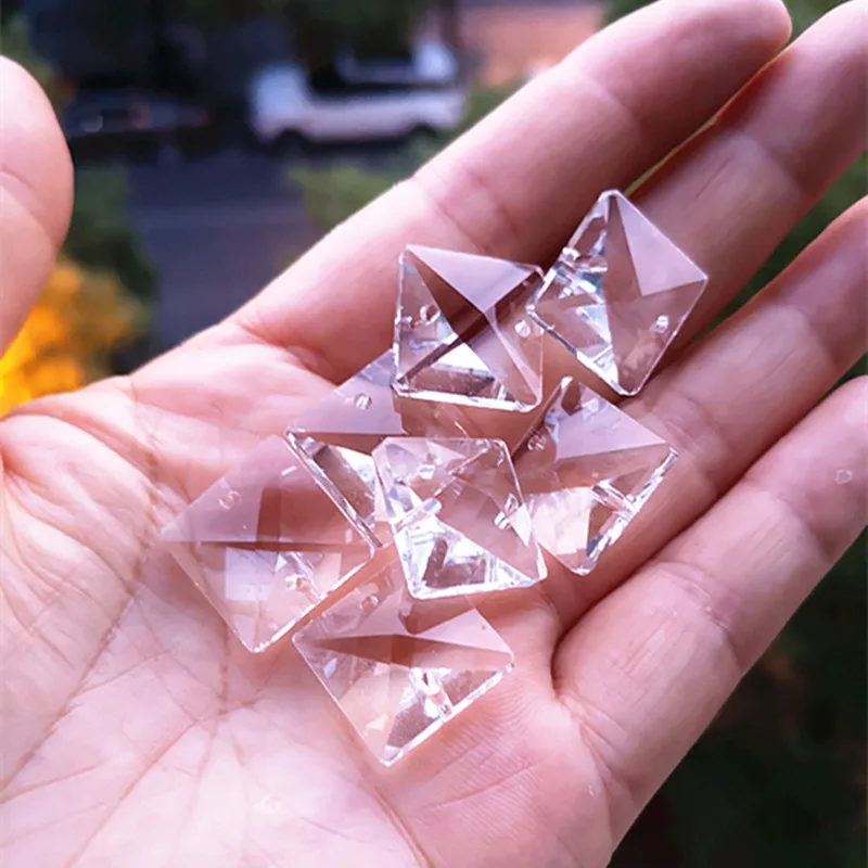 Бесплатная доставка 100 шт./лот 16 мм стеклянные хрустальные Квадратные бусины k9 в 2