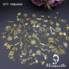 100 шт. Подвески кулон смешанный металл цинковый сплав Подвески для Diy ювелирных изделий Изготовление браслета ожерелья ручной работы