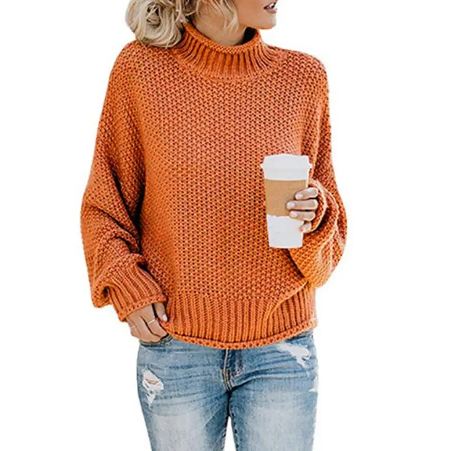

Women Sweaters and Pullovers Long Sleeve Knitted Loose Pullover Ladies Fall Sweater Fashion New