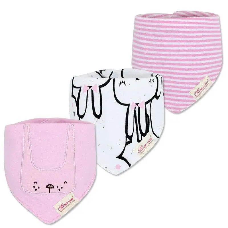 

3Pcs/lot Baby Cotton Triangle Bibs Christmas Bandana Babador Feeding Smock Infant Burp Cloths Boy Eating Accessory Soft Girl