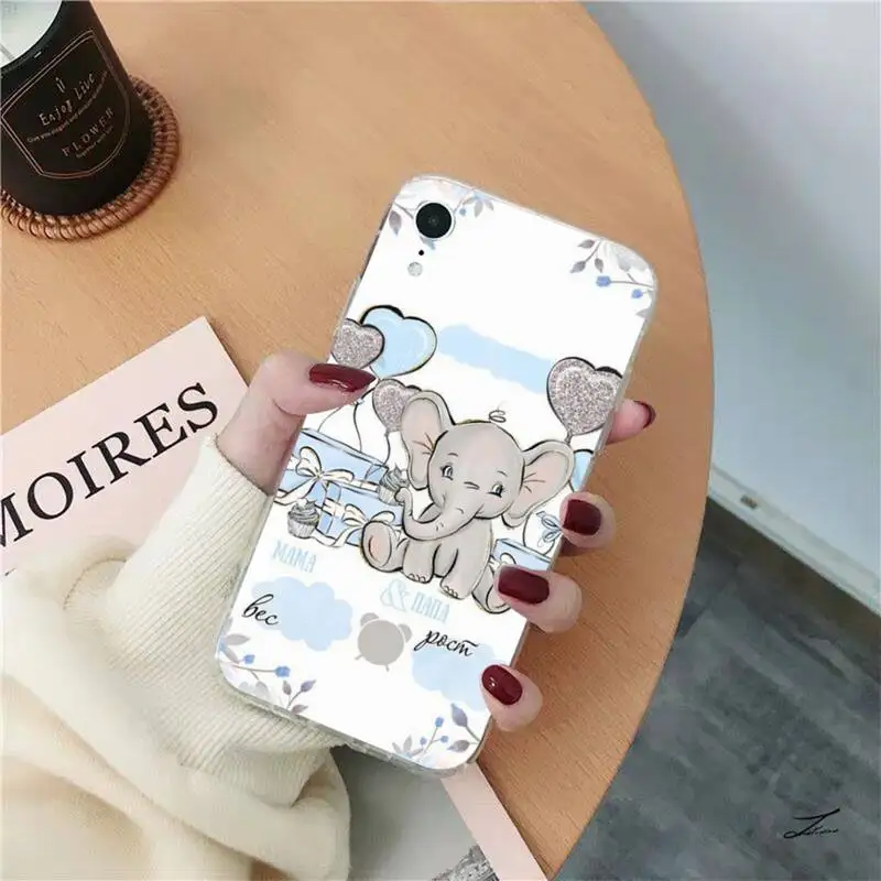 

FHNBLJ Dumbo Flying Elephant Phone Case for iPhone 11 12 pro XS MAX 8 7 6 6S Plus X 5S SE 2020 XR case