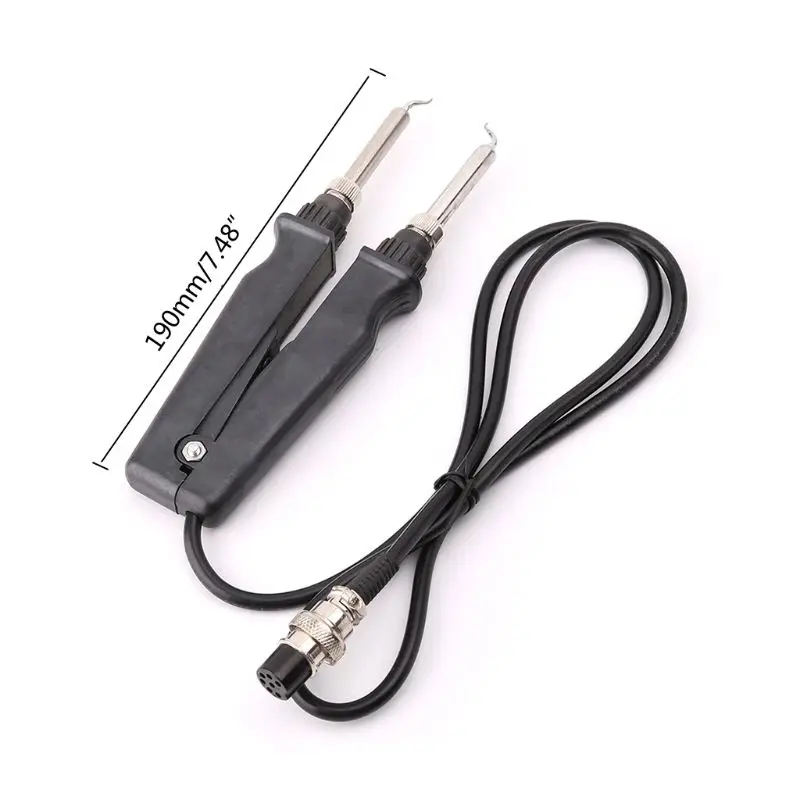 

902 ESD SMD Double Soldering Iron Tweezer Handle Clip Heating Plier Soldering Station Accessories DropShipping