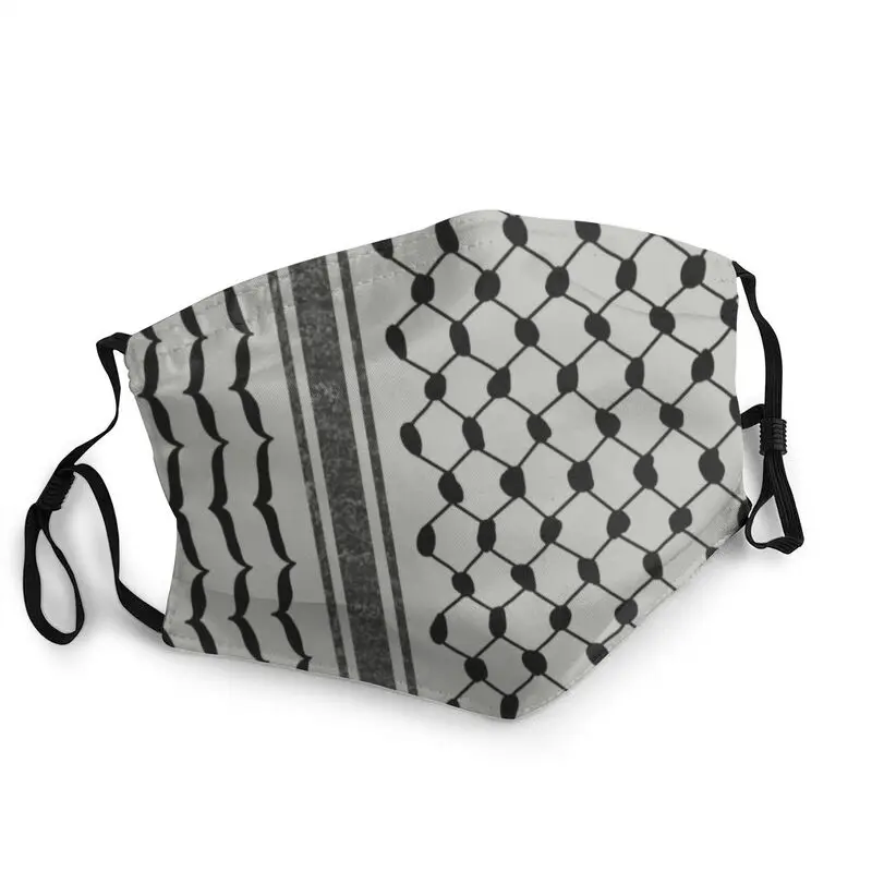 

Palestinian Arabic Keffiyeh Mouth Face Mask Unisex Adult Palestinian Kufiya Mask Anti Haze Dust Protection Respirator Muffle