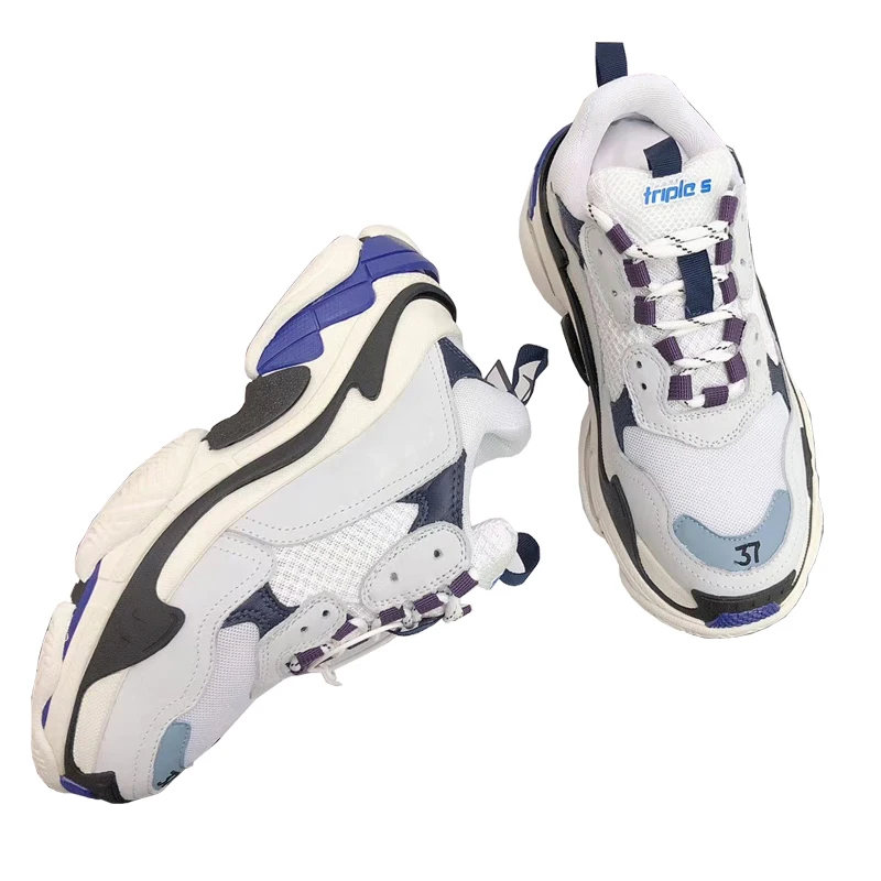 

2020 jogging shoes TRIPLE S training shoes thick bottom sports shoes high quality couple white women's sports shoes sneakers