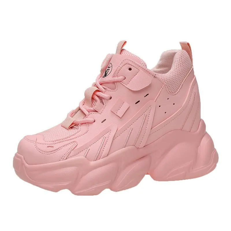 

2021 Summer Women Wedge Shoes Platform Sneakers Designers Casual Shoes Woman Chunky Tenis Female Vulcanized Shoes 8cm High Heels