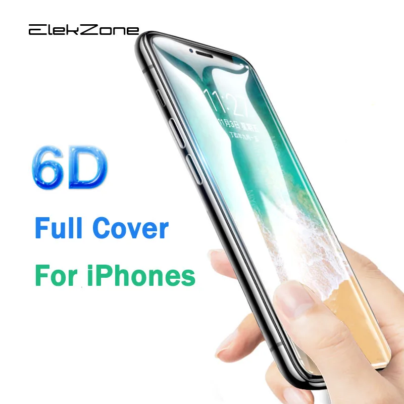 6D закаленное стекло с изогнутыми краями для iPhone 11 Pro Max полное покрытие экрана