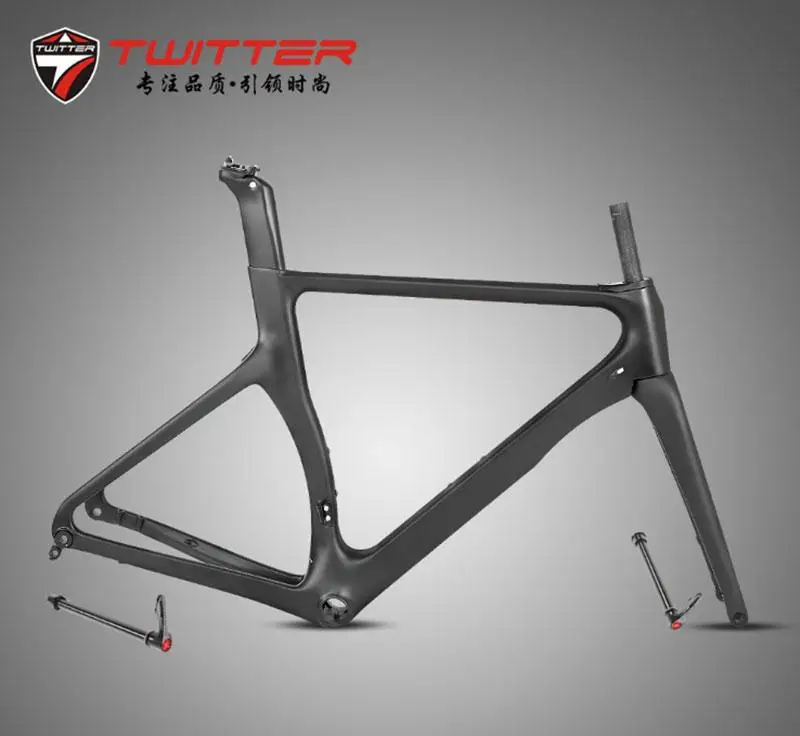 Велосипедная карбоновая рама + вилка Twitter R3 Road 700c 18k дисковый тормоз сквозь ось C QR