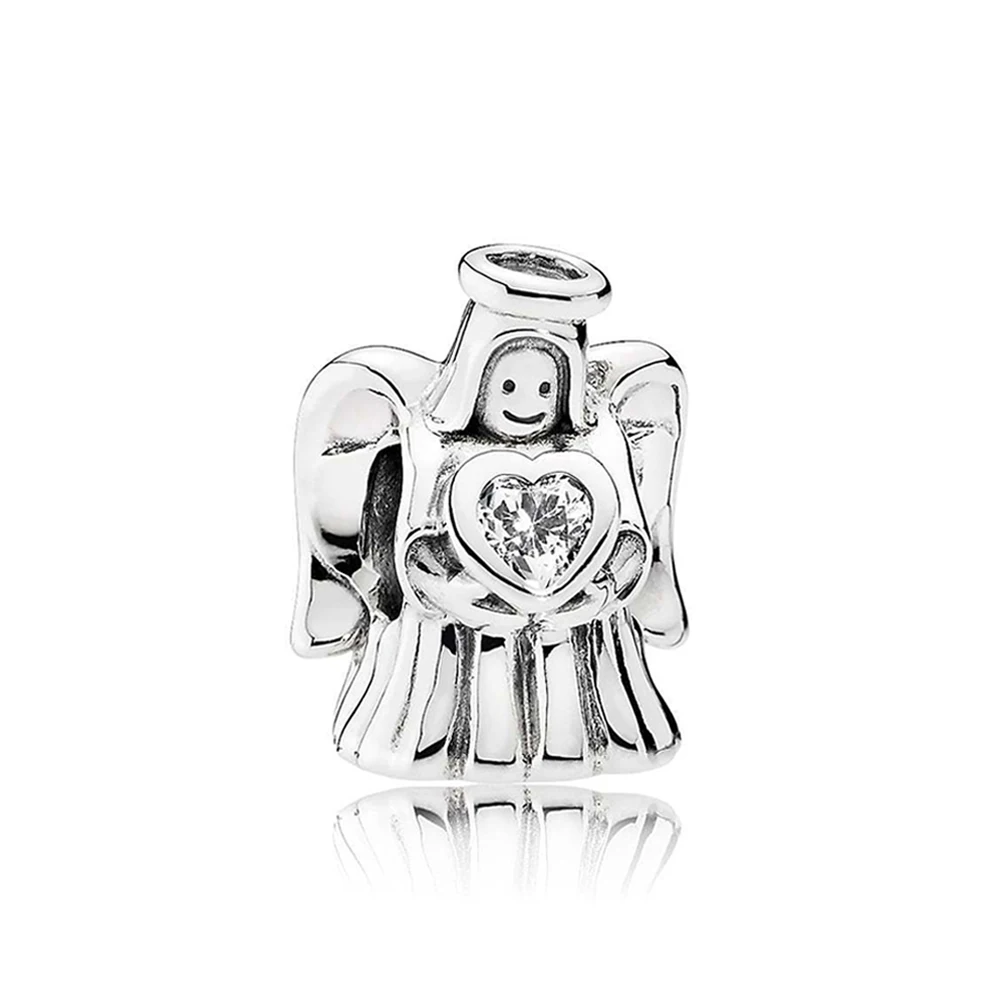 Authentic 925 Sterling Silver Bead Angel of Love Charm Fit Fashion Women Pandora Bracelet Bangle Gift DIY Jewelry | Украшения и