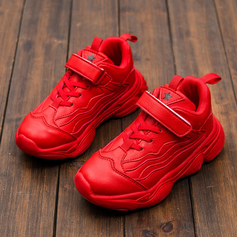 Осенне-зимние модные кроссовки VOSONCA для мальчиков и девочек детские кожаные
