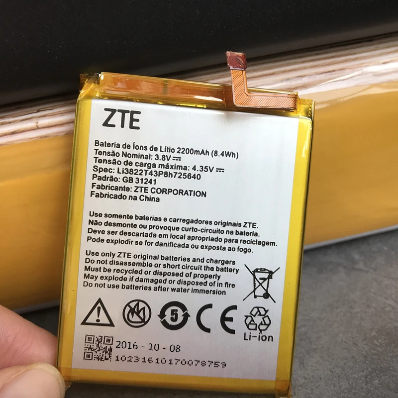 100% оригинальный новый высококачественный аккумулятор для телефона ZTE Blade A510 BA510