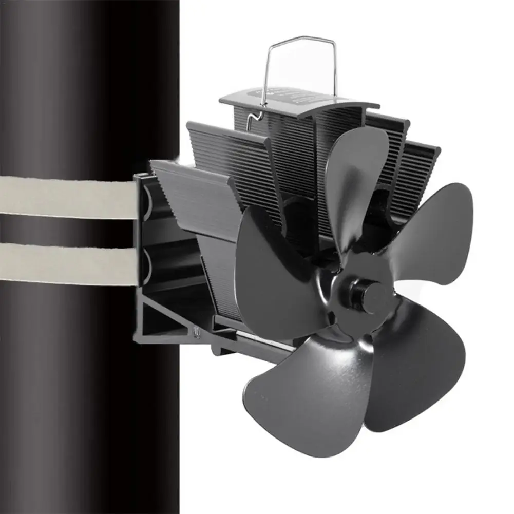 Черный камин 6 /5 лезвий стандартная деревянная горелка эко-вентилятор Тихий