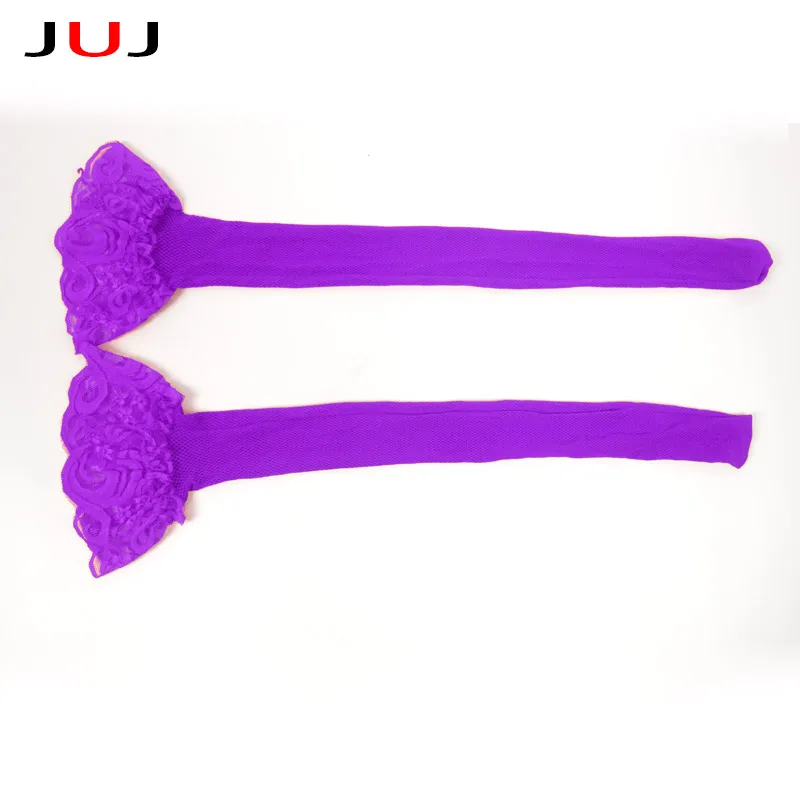 

2021 Sexy Designer Lace Fish Net Thigh High Knee Socks Long Socks Women Transparent High Elastic Stockings Kawaii Large Size