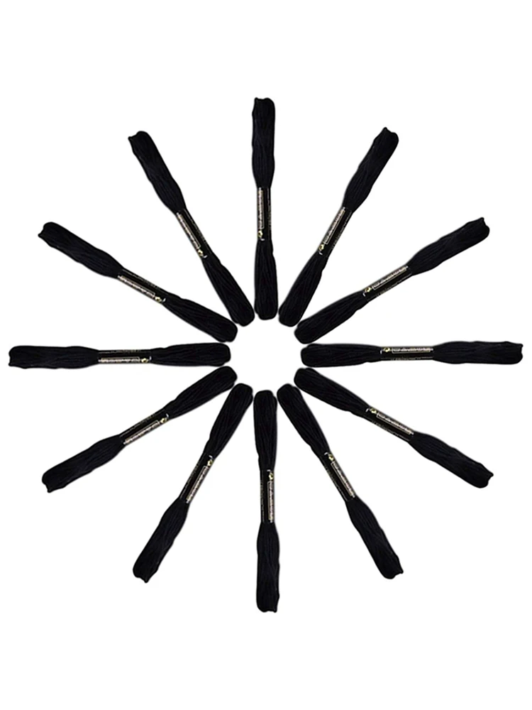 Цвет: белый черный нитки мулине для вышивания декоративным стежком шитье моток