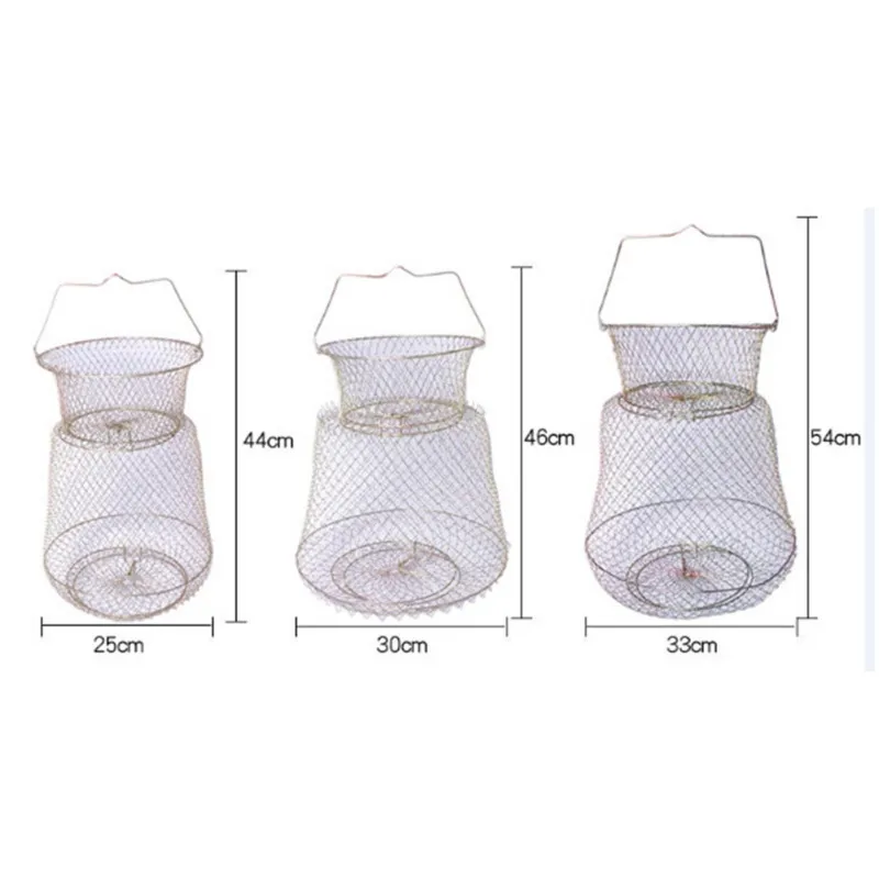 

1pc Lightweight Foldable Iron Mesh Fishing Nets Fish Pot Small Fishing Basket Collapsible Fishing Catching Accessories