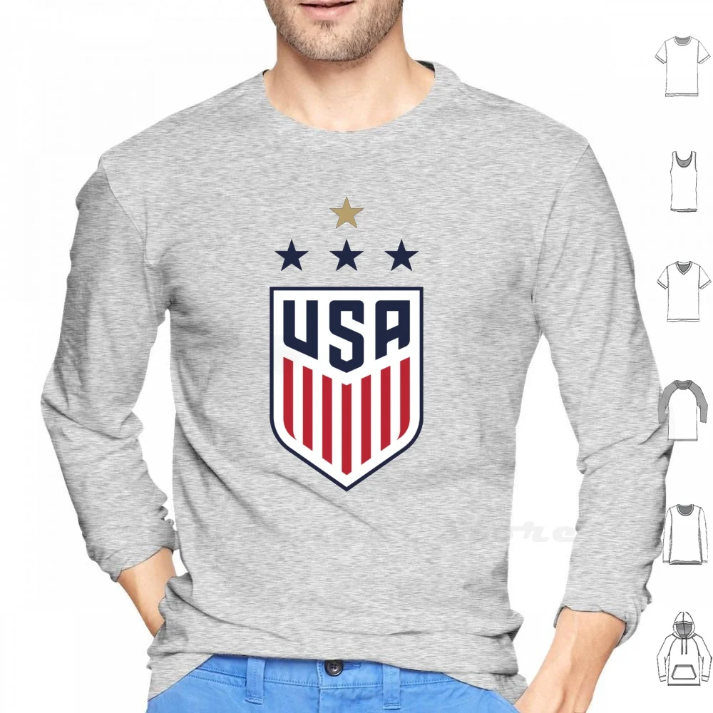 Uswnt США Wo мужчины Национальная футбольная команда с длинным рукавом Мужчины подростковый хлопок США Wo мужчины s Национальная футбольная команда Uswnt Uswt Usnt