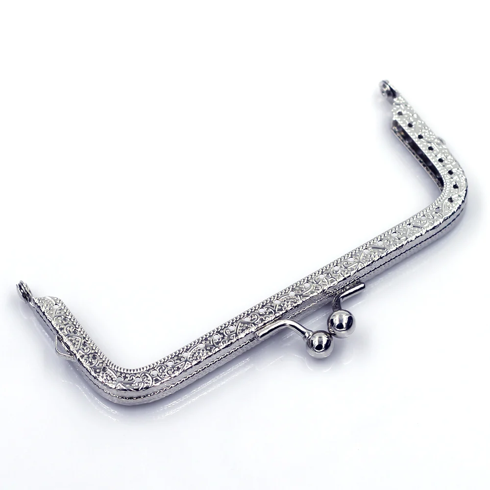 

5PCS 12.5cm Metal Square Purse Bag Frames Kiss Clasps Clutch Buckles Handbag Handle Handmade Crafts Hardware Accessories Parts