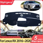 Противоскользящий коврик для Lexus RX 2016  2020 AL20, накладка на приборную панель, Солнцезащитный коврик, защитные автомобильные аксессуары RX200t RX350 RX450h 350