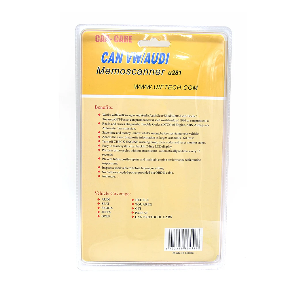 OBD2U281 EOBD считыватель кодов CAN-BUS диагностический сканер U281 OBD 2 инструмент сброса |