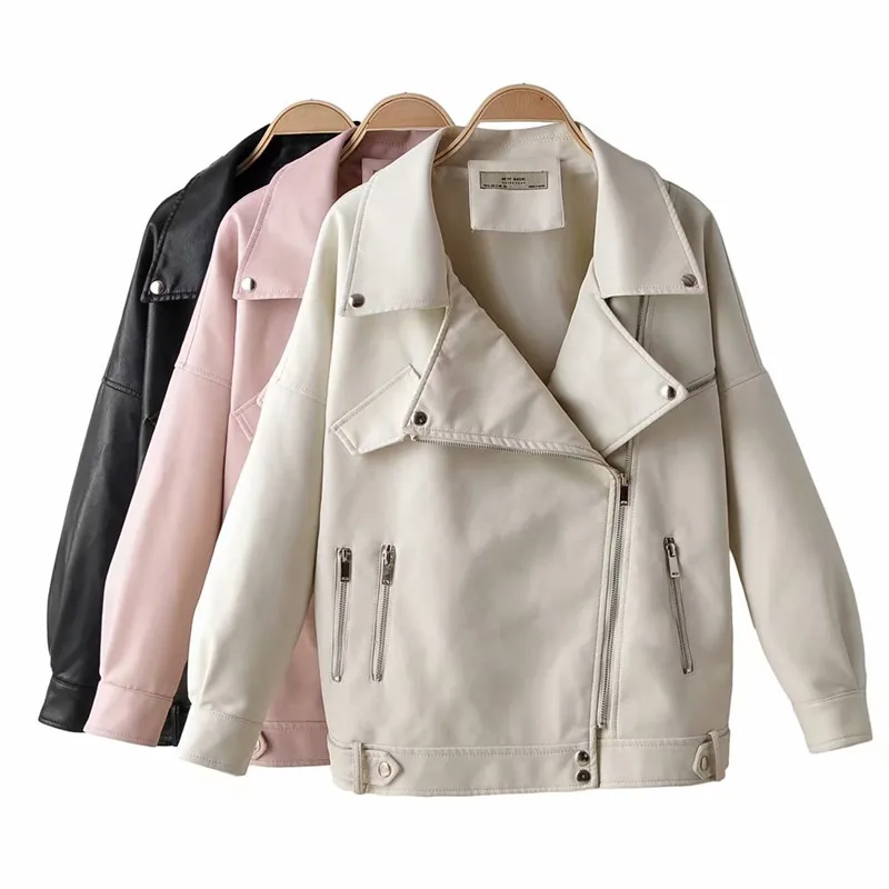 Женская кожаная куртка из искусственной кожи пальто с мехом в стиле панк