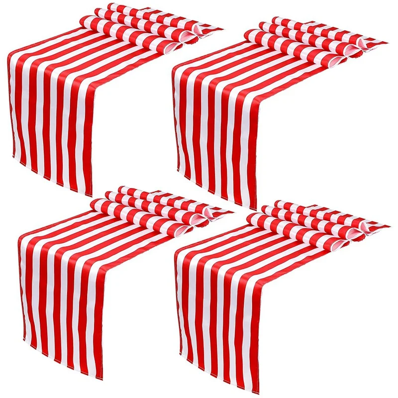 

Striped Table Runner Table Decor,Elegant Classic Tablecloth Machine Washable for Events Family Dinner Banquet Party