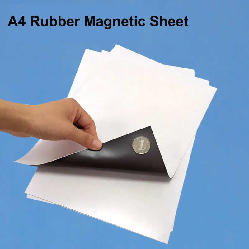 5pcs/lot Flexible Soft A4 0.5/0.75mm rubber Magnetic Sheet Strong stickiness adhesion For DIY Blackboard/freezer Stickers 5pcs rubber magnetic sheet board 0 5mm for spellbinder dies craft strong thin and flexible 297x210mm