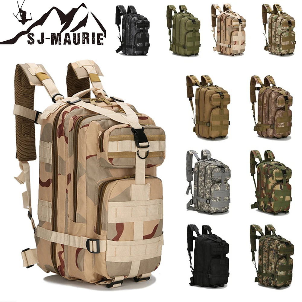 Походная сумка 25L-30L водонепроницаемый армейский рюкзак тактические сумки военный рюкзак спортивные походные Пешие прогулки Рыбалка Охота 10 цветов