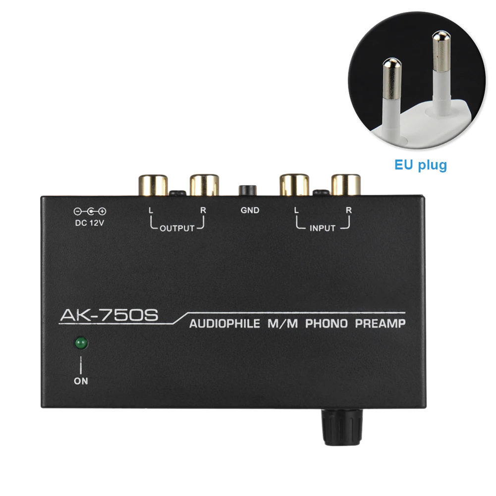 

Metal Turntable Low Noise Preamplifier Phono Preamp Black Home Electronic With Level Controls Volume Adjustable Stereo Portable