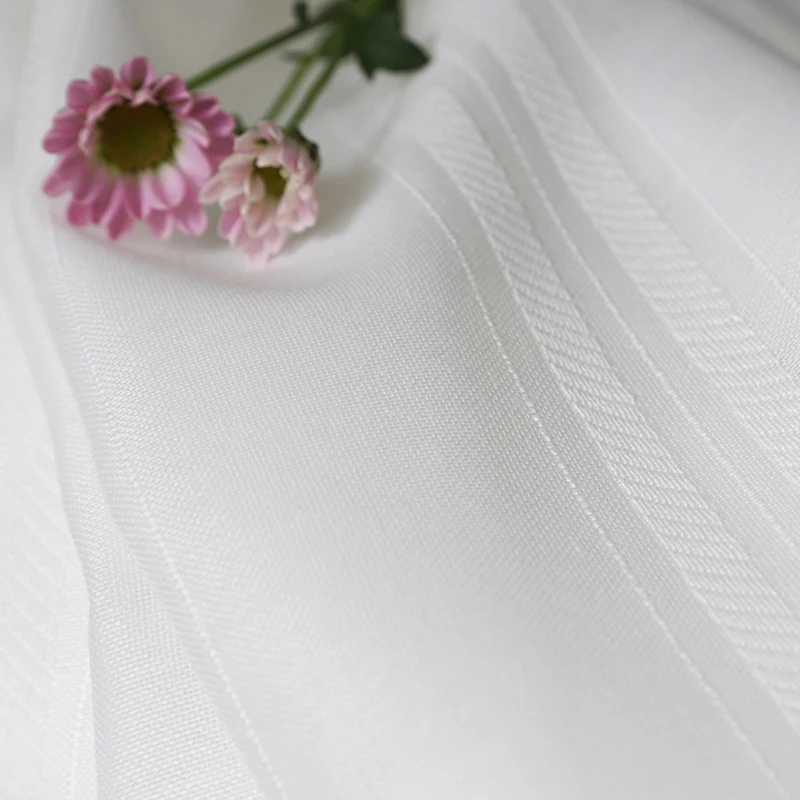 Белая сетка в полоску японском стиле для спальни чайной комнаты дышащая оконная