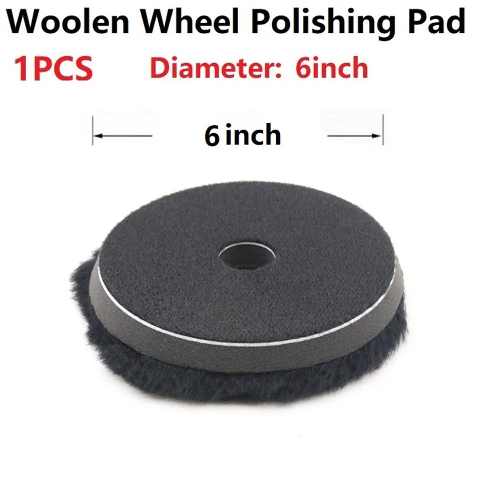 

1Pcs 5/6inch Wool Pad For DA Polisher Adhesive Polishing Pad Woolen Wheel Wool Polishing Pad For Car Polisher