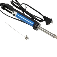 new ac 220v 30w handheld electric tin suction sucker pen us eu plug desoldering pump soldering tool with pcb board 2 nozzles