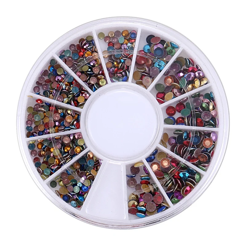 Заклепки гвоздики плоские задние стразы 3D наклейки для ногтей 2 мм 3 мм|Стикеры и