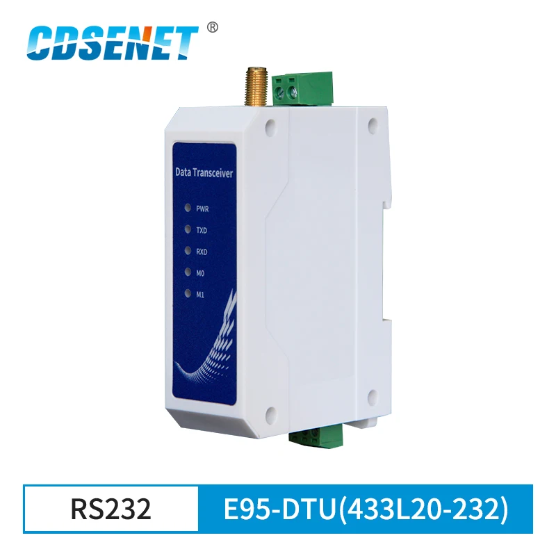 E95 DTU(433L20 232) LoRa модем 20dBm 433 МГц RS232 модуль Беспроводной передачи данных станции din