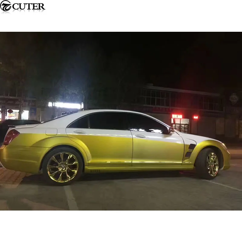 W221 S300 S350 комплект кузова автомобиля FRP Передний Задний бампер боковые юбки кранцы