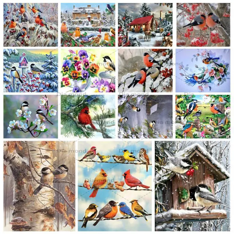 

5D DIY Diamond Painting Birds Full Square/Round Drill Colorful Bird Diamond Embroidery Animal Cross Stitch Kit Home Decoration