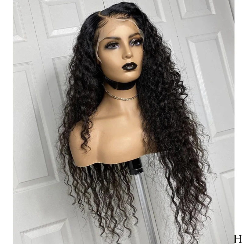 Парик из человеческих волос LUFFYHAIR вьющиеся индийские волосы Remy полный парик