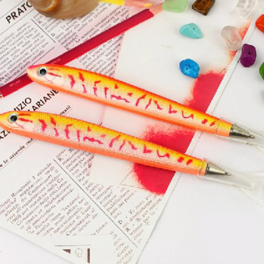 

8pcs Cartoon Simulation Fish Design Ballpoint Pens Creative Signing Pens Student Stationery School Supplies (Mixed Pattern)