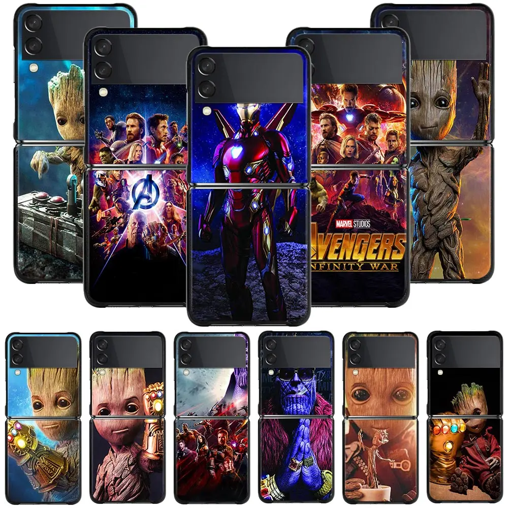 

Phone Case For Samsung Galaxy Z Flip3 5G Z Flip 3 5G z flip zflip3 Fundas PC Hard Coque Black Cases Guardians Marvel Avengers