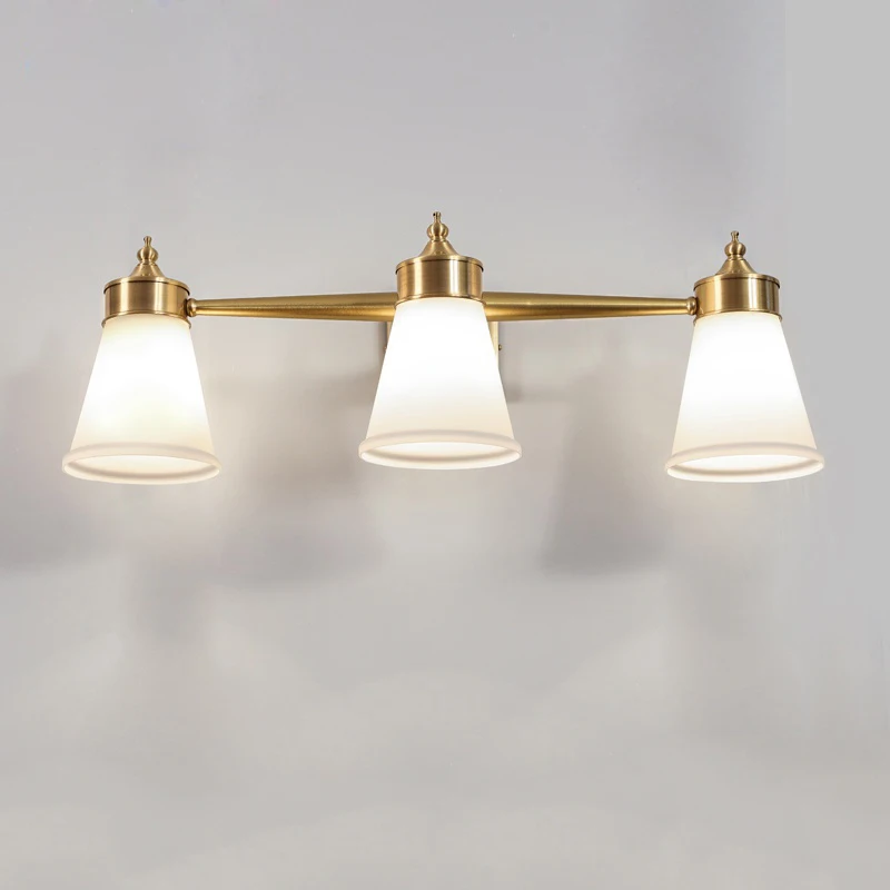 Европейская медная настенная лампа FKL зеркальная фара светодиодная