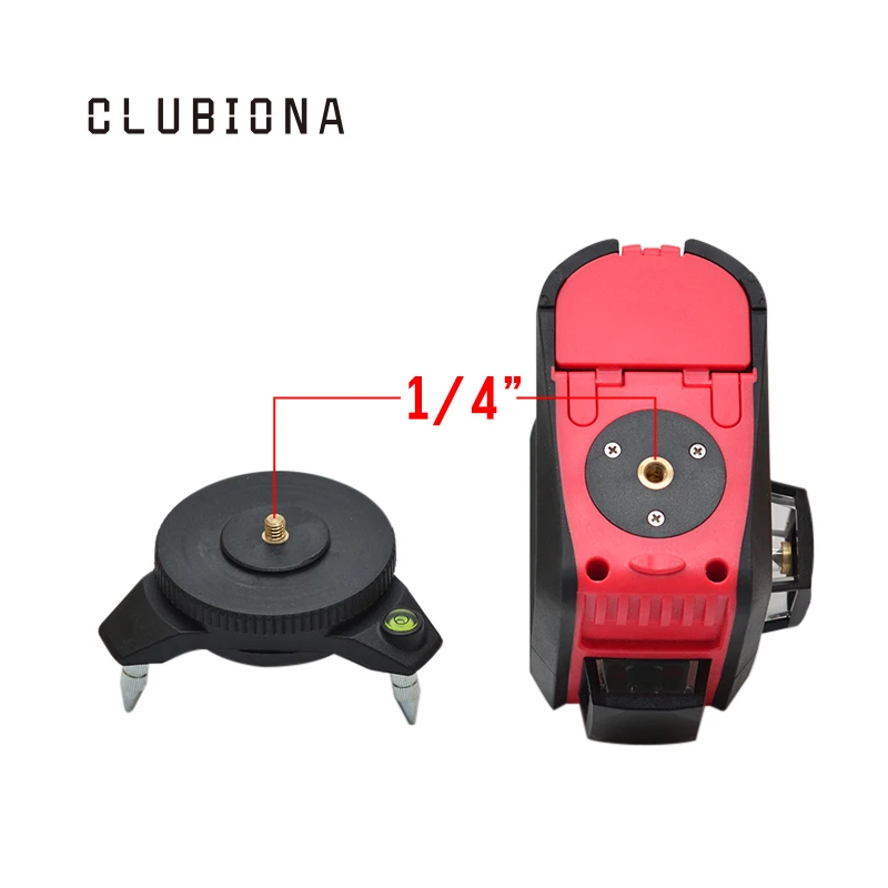 

CLUBIONA 3D 360 Rotary 12 Lines Red Beam Laser Level with Self-Leveling Tilt Slash Cross-Line Powerful Measure Tool