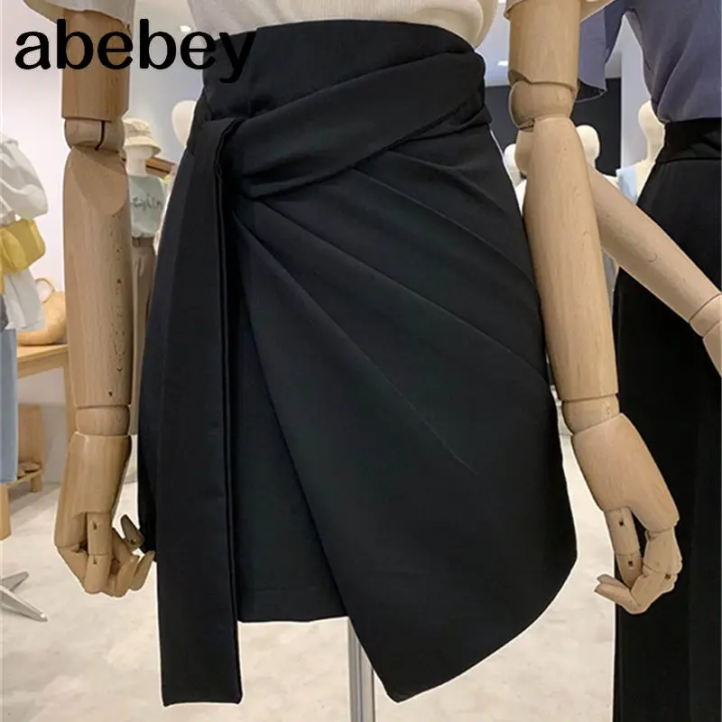 

Asymmetric High Waist Short Skirt Women's Fashionable A- line Skirt Woman Skirts Mujer Faldas Saias Mulher