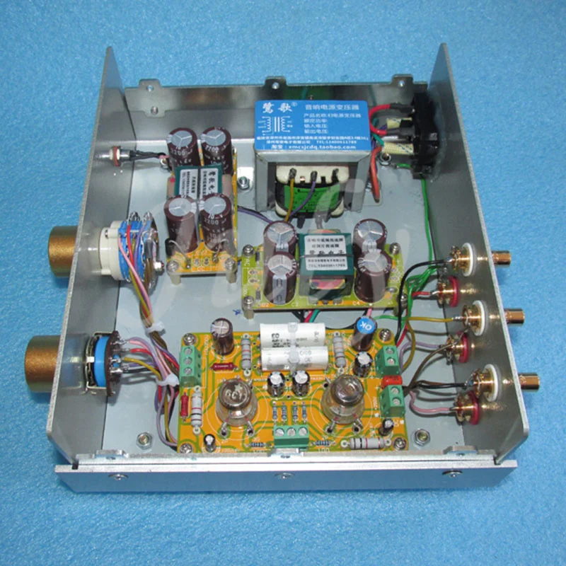 Трубчатый Стерео предусилитель 6C1J выбор двухстороннего входного сигнала